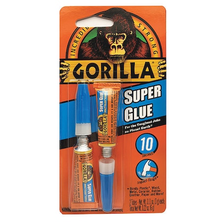 Instant Adhesive, Super Glue, Clear, 0.21 fl oz, Tube