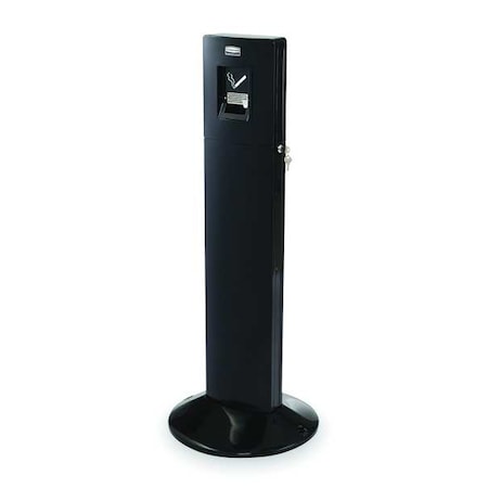 Cigarette Receptacle,1-19/32 gal.,Black