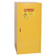 Hazardous Material Storage Cabinet, 60 gal, 2 Shelves, Steel, 34 in W x 65 in H x 34 in D, Yellow