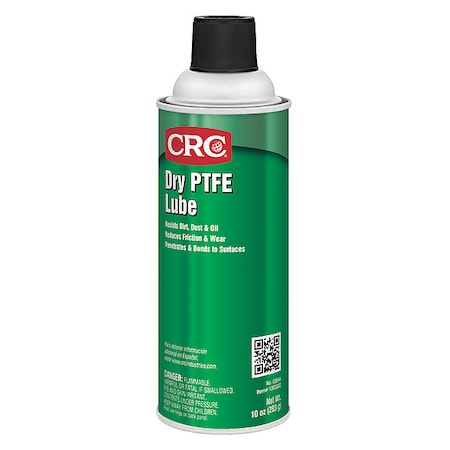 Dry Film Lubricant, 16 oz., Aerosol Can, PTFE, White
