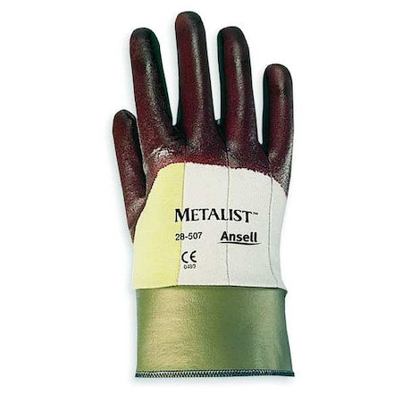 Cut-Resistant Coated Gloves, Cut Level A2 ,Nitrile ,Smooth ,S 1 PR