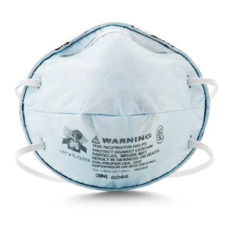 Disposable Respirator, Nuisance Acid Gas, R95, Molded, Dual, Non-Adjustable, Metal Nose Clip, M