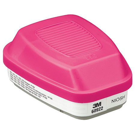 Combination Cartridge/Filter, 6000, Magenta, White, Bayonet, 3M(TM) Half and Full Respirators