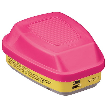 Combination Cartridge/Filter, Acid Gas (AG)/Organic Vapor (OV)/P100, Bayonet, Magenta/Yellow, PK2