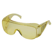 Condor Visitor, Safety Glasses, Anti-Scratch, Amber Lens, Amber Frame, Frameless