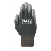 Coated Gloves, Polyurethane, Smooth, Palm, 3 Abrasion Level, Black, 9 1 PR