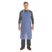 Bib Apron, Vinyl, Blue, 44 in, Universal