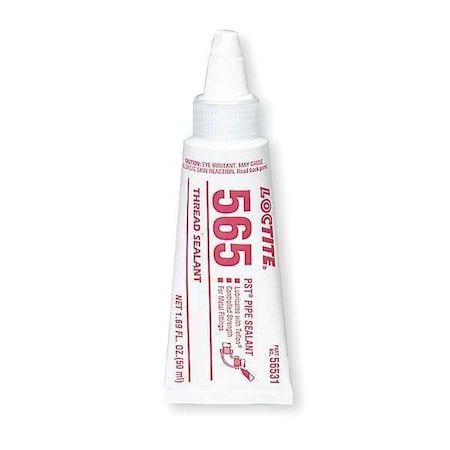 Pipe Thread Sealant 1.7 fl oz, Tube, 565, Off-White, Paste