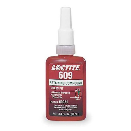 Retaining Compound 609, 1.7 fl oz, 50 ml, Bottle, Green