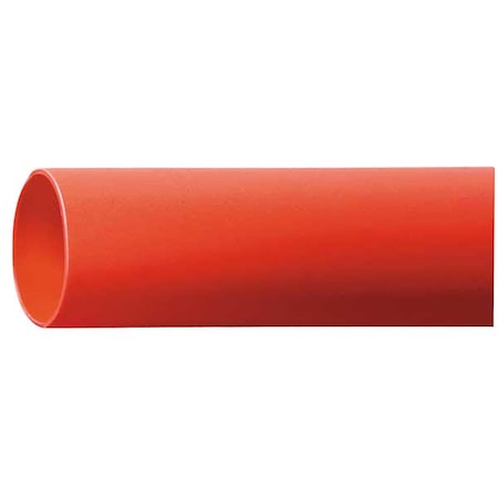 Adhesive Lined Heat Shrink Tube, Thin Wall, 3:1 I.D. Shrink Ratio, 1 in I.D. Before Shrinking, Red