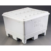 Stacking & Nesting Tote Tub 17.5 cu ft Volume Cap., 40 3/4 in L, 37 in W, 20 3/4 in H, Plastic