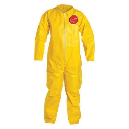 Coverall. Collar. Stormflap. Open Wrists and Ankles. Yellow. 4X