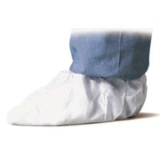 Disposable Shoe Covers, Polyethylene Coated Spunbond Polypropylene, White, Slip Resistant Sole: Yes
