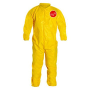 Collar. Stormflap. Elastic Wrists and Ankles. Storm Flap with Adhesive Closure. Yellow. 2X