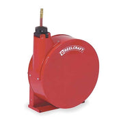 Spring Return Hose Reel, 1/4 in Hose Diameter, 50 ft Length, 300 psi Max. Pressure, Brass, Red