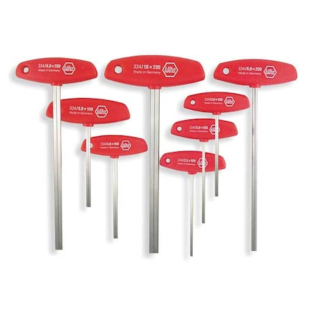 8 Piece Metric T-Shape Hex Key Set, 33493