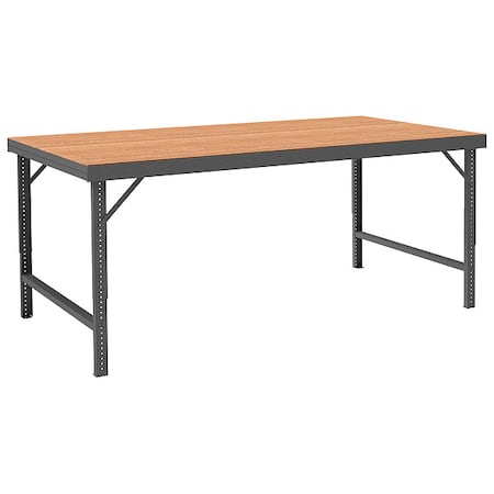 Bolted WorkBench, Particleboard, 72" W, 28" to 42" Height, 2000 lb., Folding