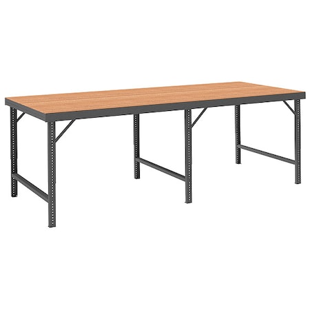 Bolted WorkBench, Particleboard, 120" W, 28" to 42" Height, 2000 lb., Folding