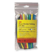 Heat Shrink Tube Kit, Thin Wall, 2:1 I.D. Shrink Ratio, 3/8 in I.D. Before Shrinking, 6 in, 14 PK