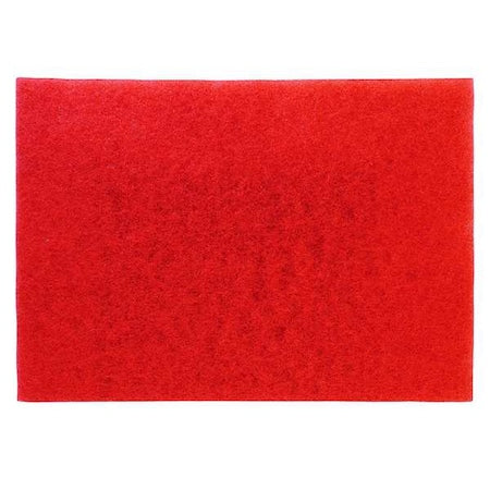 Buffing Pad,20 In x 14 In, Red, PK10