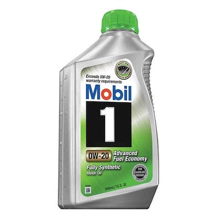 Mobil 1 0W-20, Gals Engine Oil, 1 Qt.
