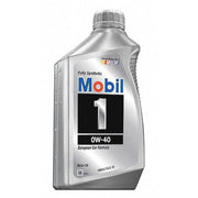 Engine Oil, Mobil 1, 0W-40, Synthetic, 1 Qt.