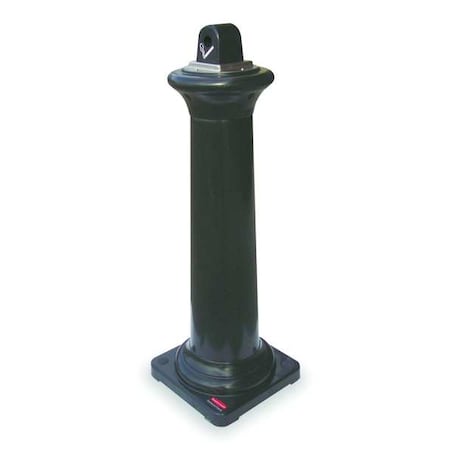 Cigarette Receptacle,1 gal.,Black
