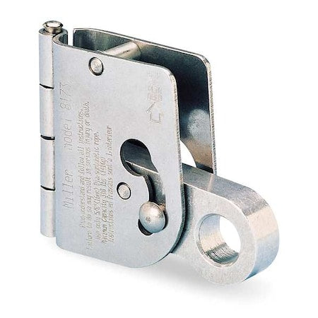 Rope Grab, Stainless Steel, 310 lb., Silver, For Rope Size: 5/8 in