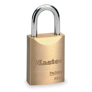 Padlock, Keyed Alike, Standard Shackle, Rectangular Brass Body, Boron Shackle, 25/32 in W