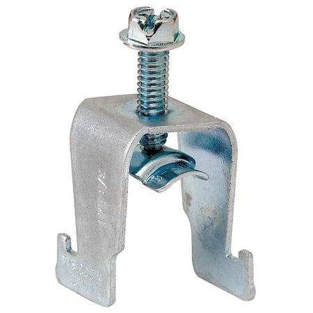 Clamp, Conduit; EMT; Strut Use, 3/8 in, Steel, Galvanized