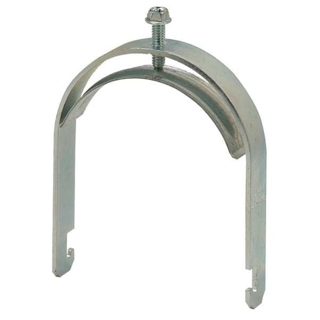 Clamp, Conduit; Strut Use, 4 in, Steel, Galvanized