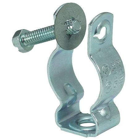 Clamp, Conduit; EMT; Pipe; Strut Use, 1/2 in, Steel, Zinc Plated