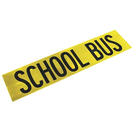 School Bus Sign,Refl,W 36 In, L 8.75 In