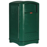 Plaza 50 gal Square Outdoor Can, Dark Green, None, Plastic, 25 1/4 in