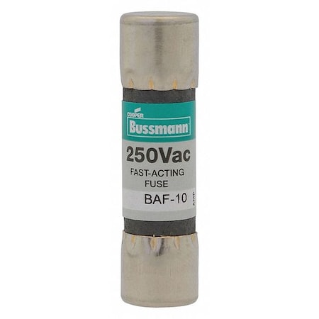 Midget Fuse, Fast-Acting, 20A, 250V AC, Non-Indicating, 10kA at 125V AC, 200A at 250V AC
