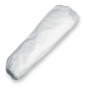 Tyvek 400 Disposable Sleeve, Elastic Closure, 18 in L, 5.9 mil Thick, Serged Seam, White, PK200