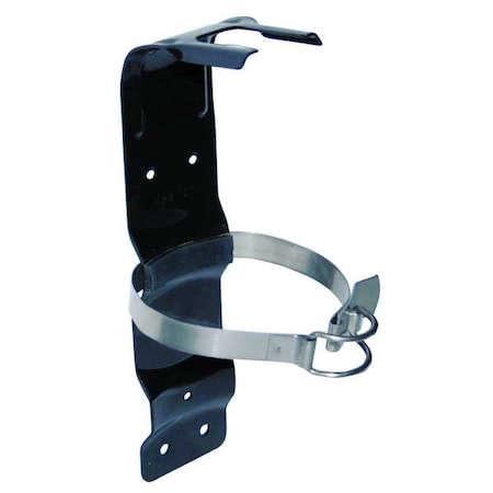 Fire Extinguisher Bracket, For 2.5 lb to 2.75 lb Tank Weight, Vehicle Mounting Bracket, Black Steel