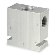 Valve Base,9/16-18 SAE,Alum,8-3 Cavity
