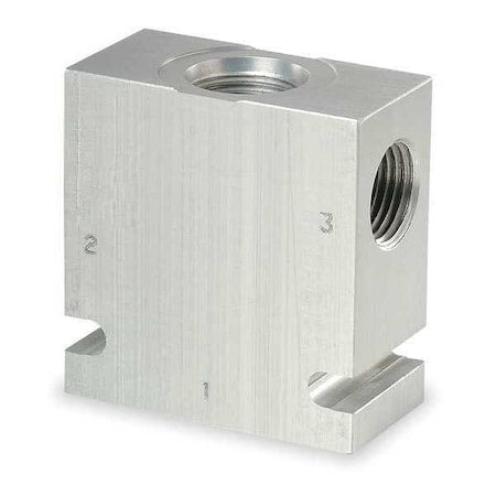 Valve Base,9/16-18 SAE,Steel,8-3 Cavity
