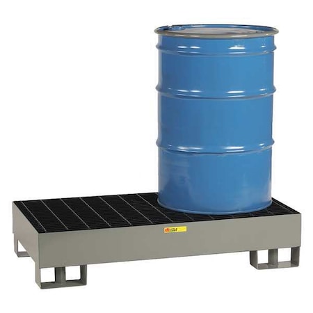 Spill Deck, 33 gal Spill Capacity, 2 Drums, 2,000 lb Load Capacity, Steel