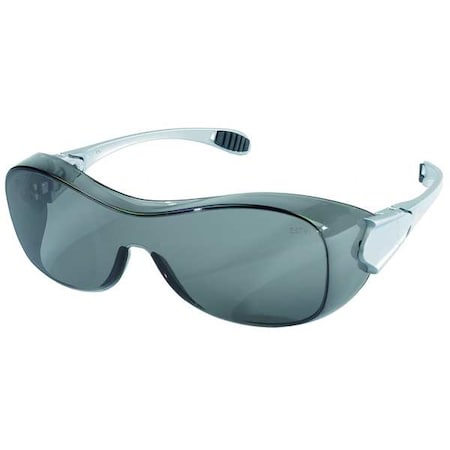 Safety Glasses, Oxulux, Gray Anti-Fog Lens, Scratch-Resistant, Polycarbonate, Frameless, Gray, OTG