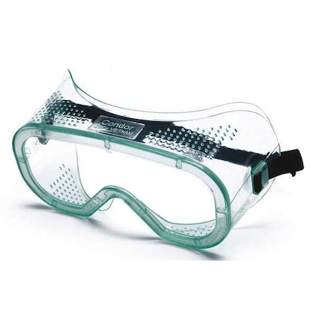 Safety Goggles, Clear Lens, Anti-Scratch, Direct Vented, Dielectric, Elastic Strap, Platoon Series