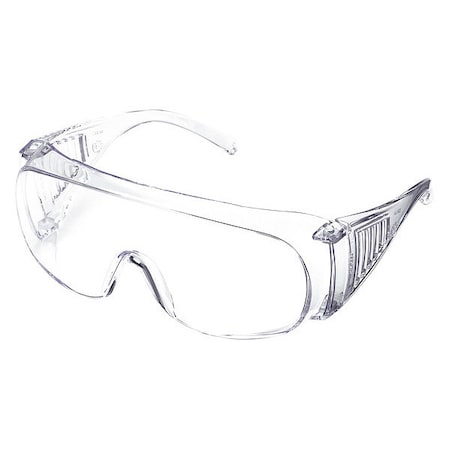 Condor Visitor, Safety Glasses, Anti-Scratch, Clear Lens, Clear Frame, Frameless