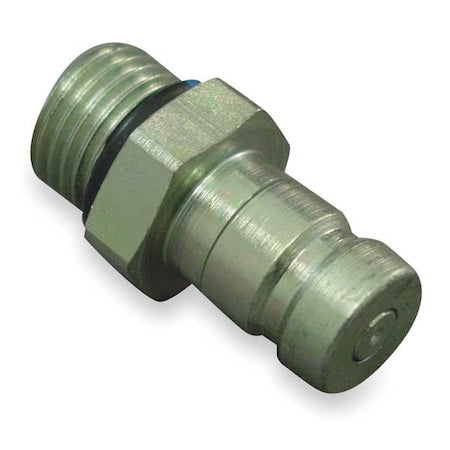 Hydraulic Quick Connect Hose Coupling, Steel Body, Push-to-Connect Lock, 1/2"-20 Thread Size