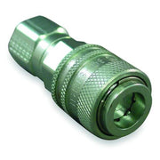 Hydraulic Quick Connect Hose Coupling, Steel Body, Push-to-Connect Lock, 1/8"-27 Thread Size
