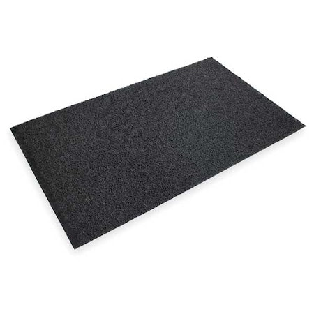 Entrance Mat, Vinyl, 3/4" Thick, Black, 3 ft W x 5 ft L