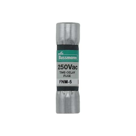 Midget Fuse, Time-Delay, 5A, 250V AC, Non-Indicating, 10kA at 125V AC, 200A at 250V AC