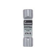 Fuse, Fast Acting, 10A, KTK Series, 600V AC, Not Rated, 1 1/2 in L x 13/32 in dia