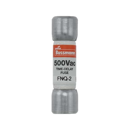 Midget Fuse, Time-Delay, 2A, 500V AC, Non-Indicating, 10kA at 500V AC
