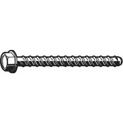 Concrete Screw, 3/4" Dia., Hex, 4 1/2 in L, Steel Zinc Plated, 10 PK